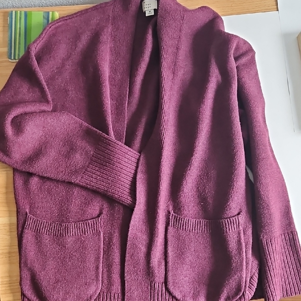 Women's Purple Cardigan Sweater